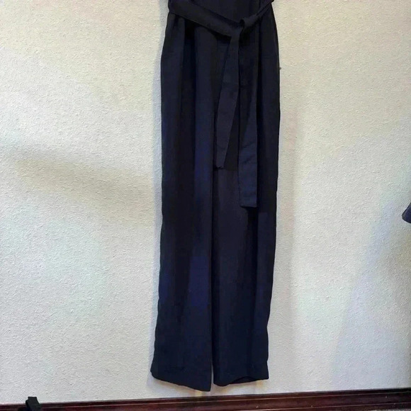 French connection navy blue jumpsuit with beaded neckline - Picture 9 of 10